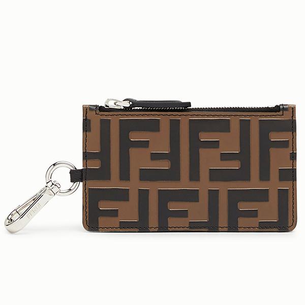 【FENDI】FFエンボスロゴ コイン・カードケース・キーホルダー 7AR534A4K5F0H3C